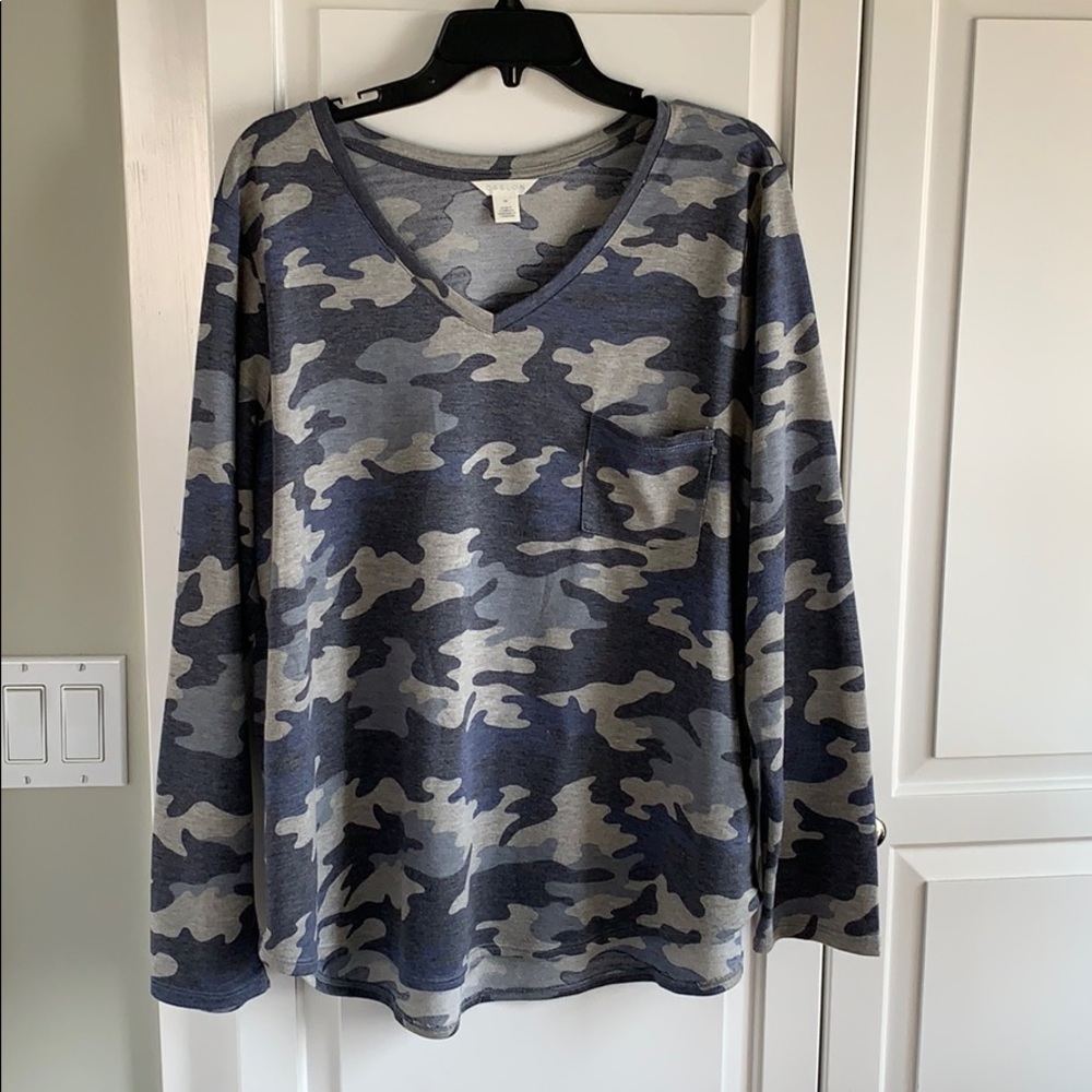 Caslon Cammo Print Shirt